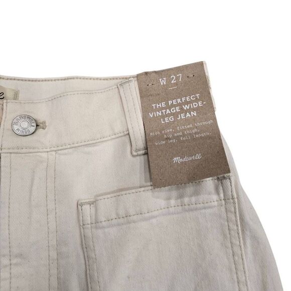 Madewell Jeans Women's 27 Denim Vintage Wide Leg Zip Fly Stretch Straight - Picture 4 of 8